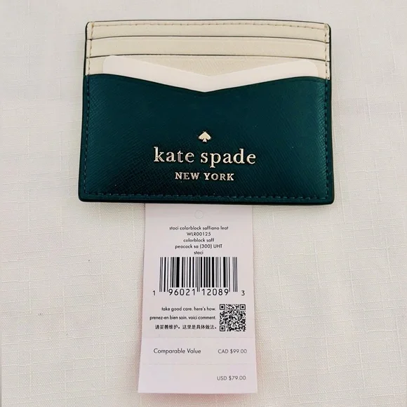 kate spade ♠️ Leather Card Holder - Picture 6 of 7